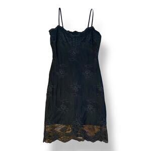 X:S‎ Vintage Y2K Black Lace Mini Slip Dress Size Medium Indie Sleaze Boho